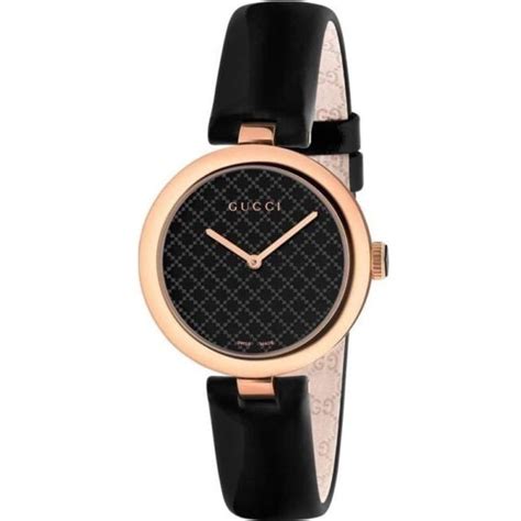 new gucci black dial watch|gucci watch black leather strap.